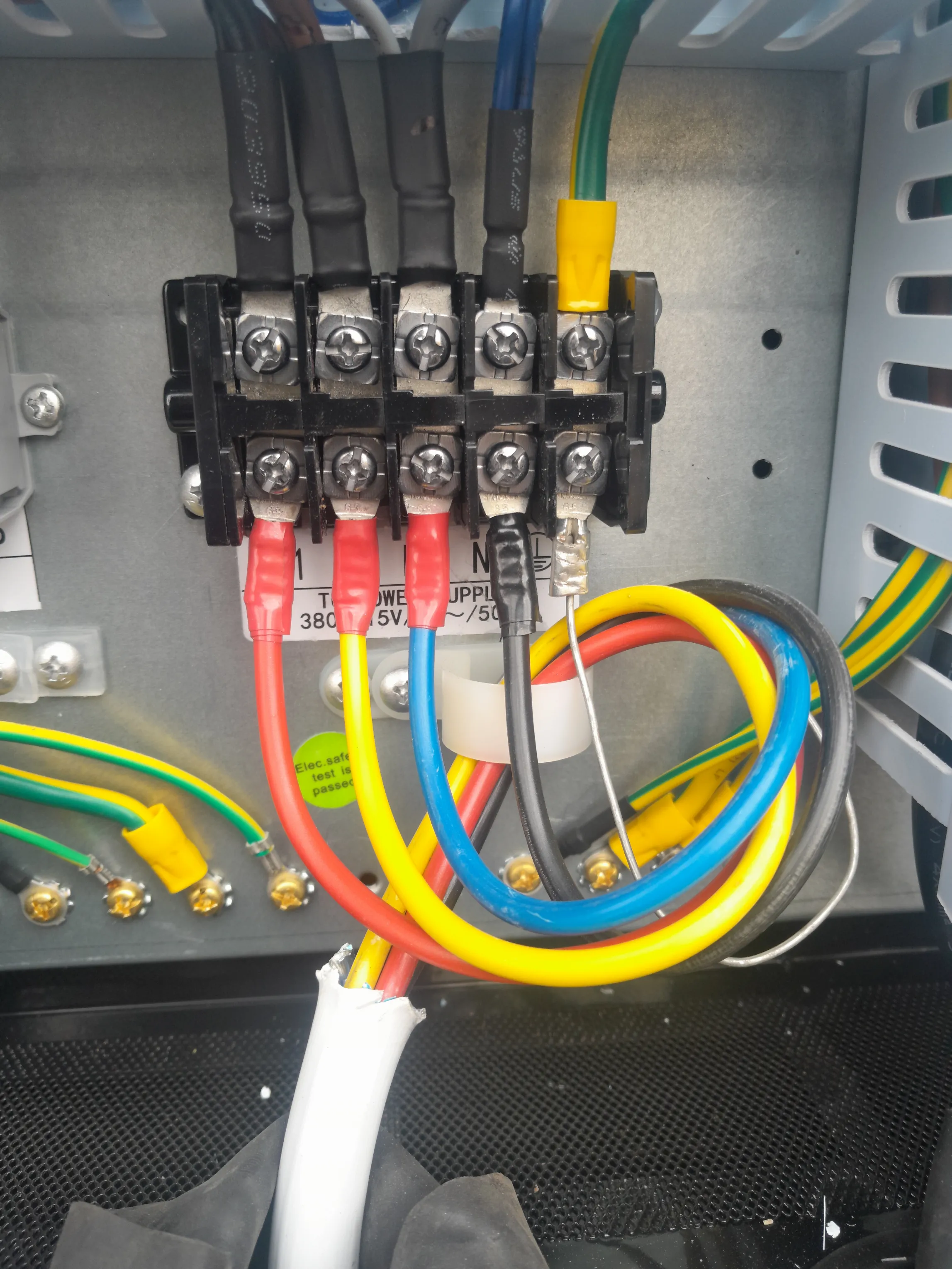 3-phase terminal block wiring