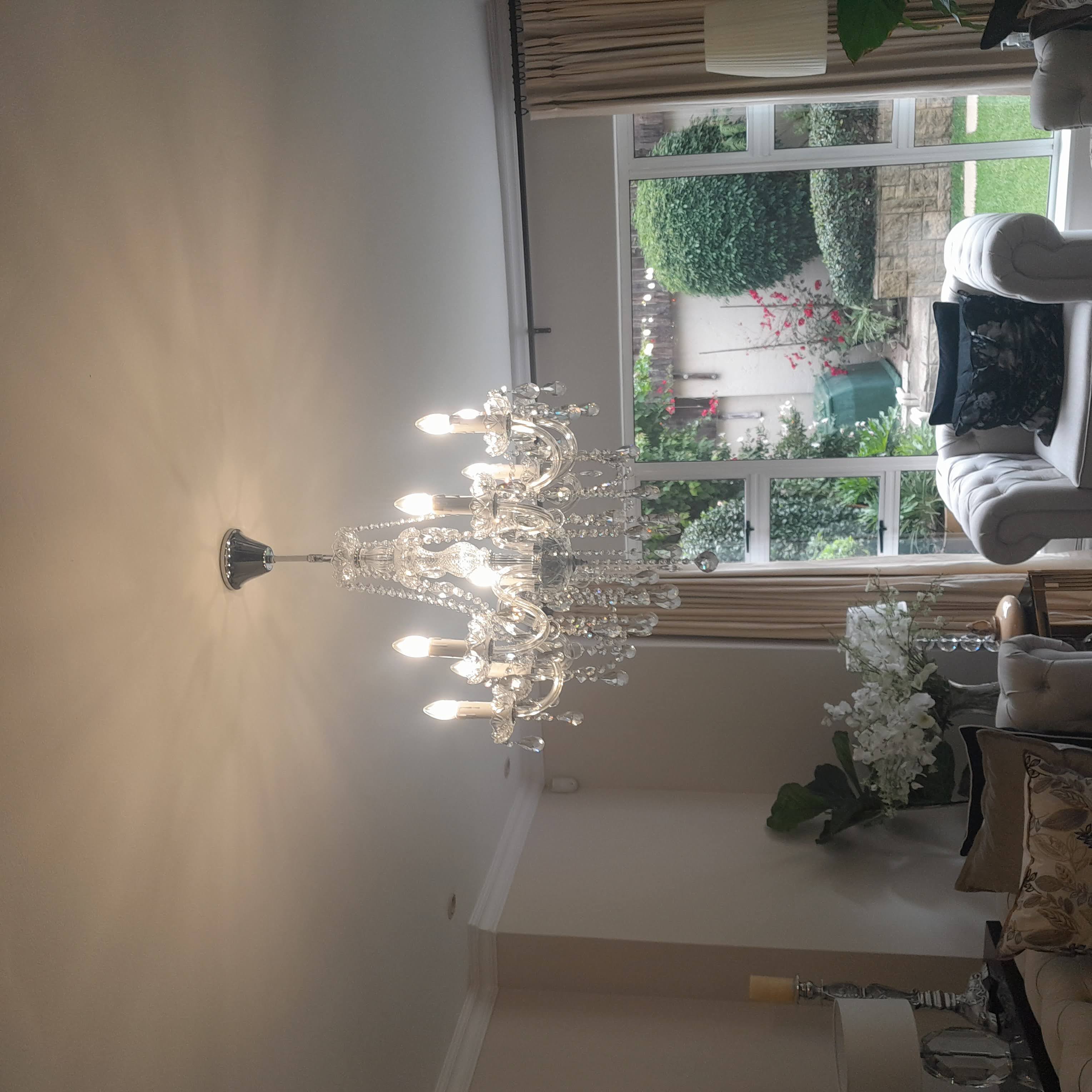 Crystal chandelier completed